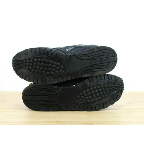 REEBOK Classic Black Canvas Lace-up Studded Detail Sneakers Shoes Size 7.5 - Picture 9 of 9